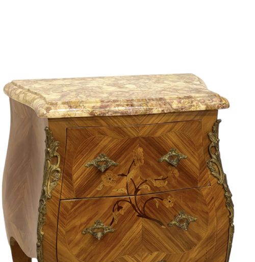 FRENCH MARBLE TOP NIGHTSTANDS - ADDITIONAL PHOTO 1