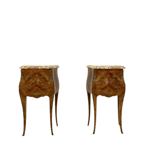 FRENCH MARBLE TOP NIGHTSTANDS - ADDITIONAL PHOTO 2
