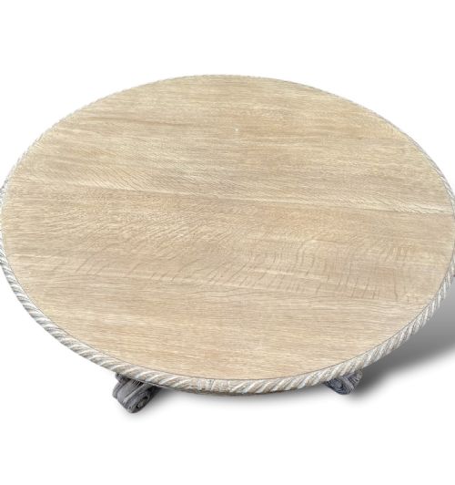 CARVED OAK COFFEE TABLE - ADDITIONAL PHOTO 6