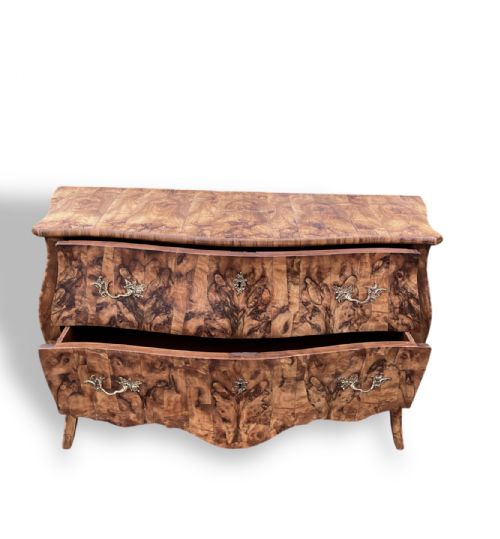 PAIR OF ITALIAN OLIVE WOOD COMMODES - ADDITIONAL PHOTO 1