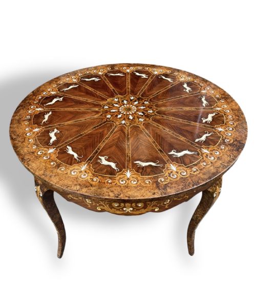 INLAID ROUND TABLE - ADDITIONAL PHOTO 6