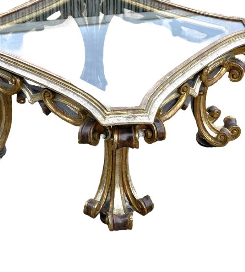 PAIR OF GOLD AND SILVER GILT OCCASIONAL TABLES - ADDITIONAL PHOTO 7