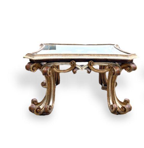 PAIR OF GOLD AND SILVER GILT OCCASIONAL TABLES - ADDITIONAL PHOTO 10