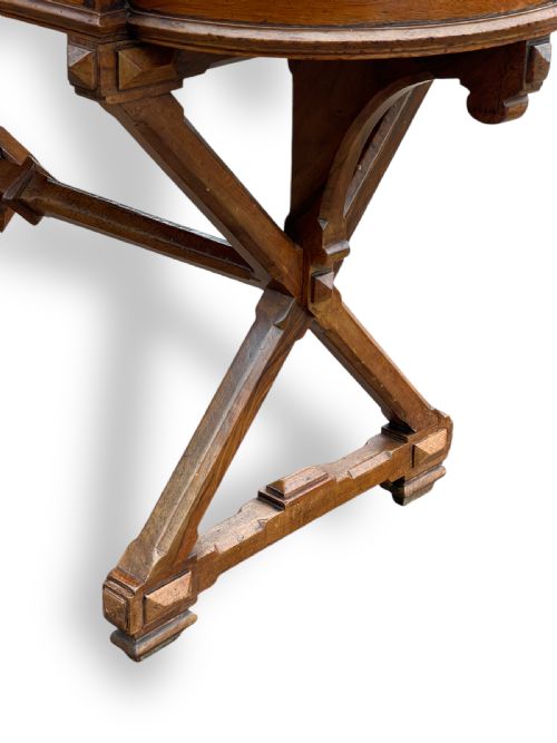 19TH CENTURY WALNUT CENTRE TABLE - ADDITIONAL PHOTO 4