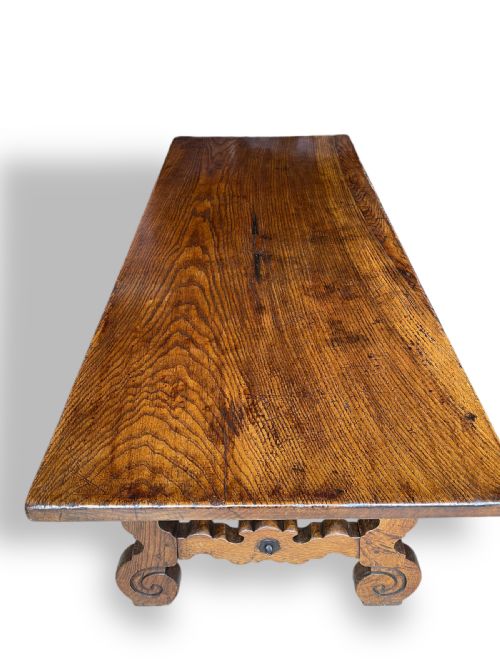 SPANISH STYLE OAK DINING TABLE - ADDITIONAL PHOTO 1