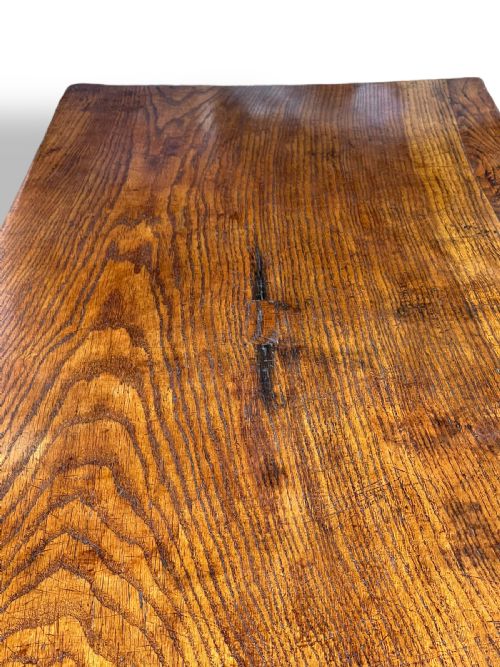 SPANISH STYLE OAK DINING TABLE - ADDITIONAL PHOTO 4