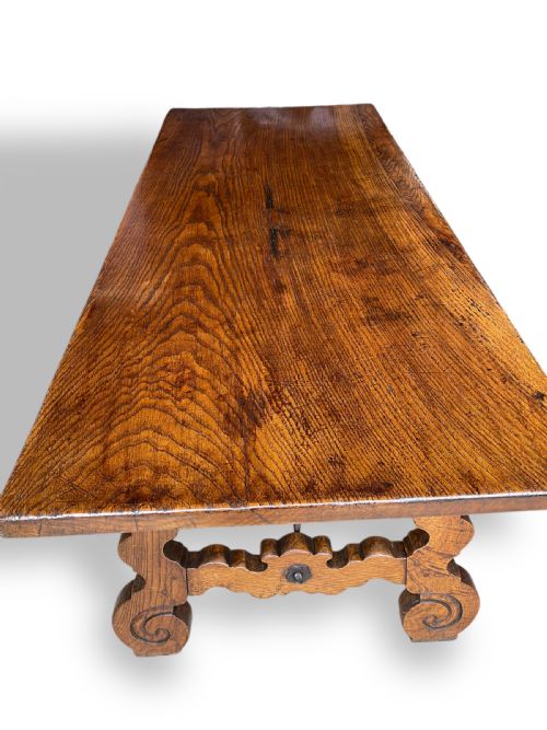 SPANISH STYLE OAK DINING TABLE - ADDITIONAL PHOTO 5