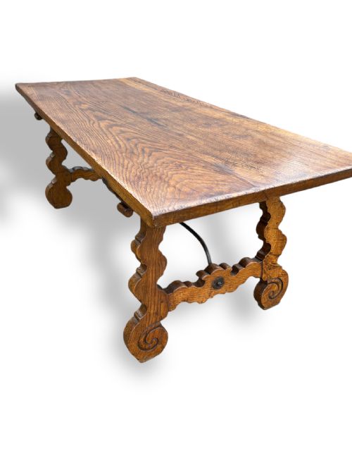 SPANISH STYLE OAK DINING TABLE - ADDITIONAL PHOTO 8