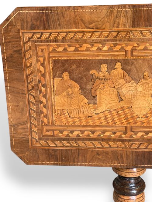 TILT TOP SORRENTO MARQUETRY TABLE - ADDITIONAL PHOTO 1
