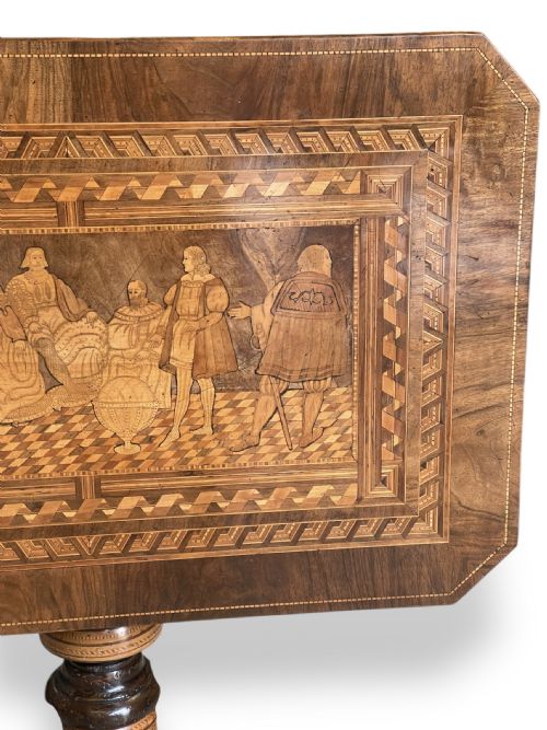 TILT TOP SORRENTO MARQUETRY TABLE - ADDITIONAL PHOTO 2