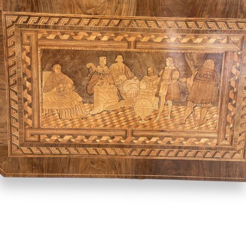 TILT TOP SORRENTO MARQUETRY TABLE - ADDITIONAL PHOTO 4
