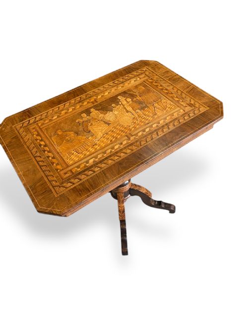 TILT TOP SORRENTO MARQUETRY TABLE - ADDITIONAL PHOTO 7