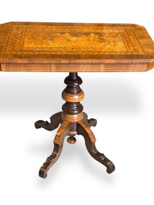 TILT TOP SORRENTO MARQUETRY TABLE - ADDITIONAL PHOTO 9