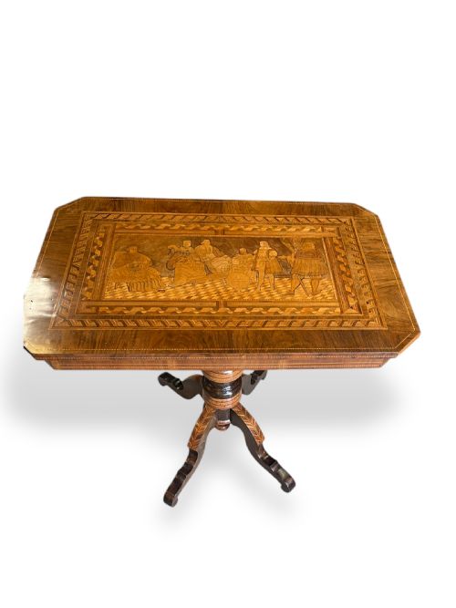 TILT TOP SORRENTO MARQUETRY TABLE - ADDITIONAL PHOTO 10