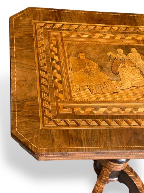 TILT TOP SORRENTO MARQUETRY TABLE - ADDITIONAL PHOTO 11