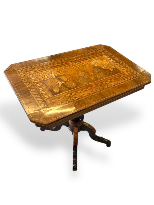 TILT TOP SORRENTO MARQUETRY TABLE - ADDITIONAL PHOTO 12