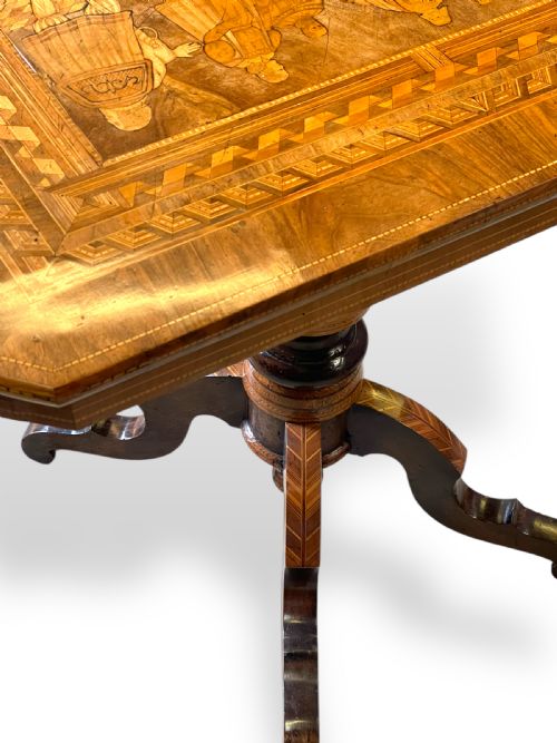 TILT TOP SORRENTO MARQUETRY TABLE - ADDITIONAL PHOTO 13