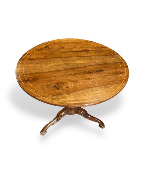 FRENCH WALNUT TILTTOP OCCASIONAL TABLE - ADDITIONAL PHOTO 2