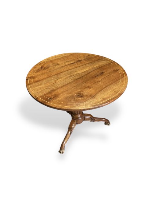 FRENCH WALNUT TILTTOP OCCASIONAL TABLE - ADDITIONAL PHOTO 3