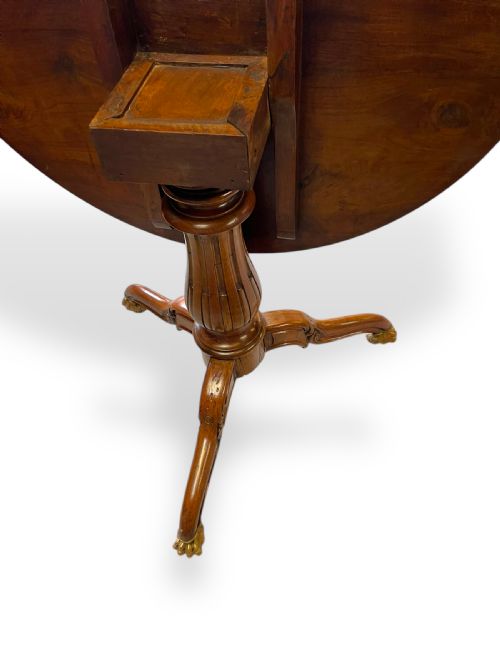FRENCH WALNUT TILTTOP OCCASIONAL TABLE - ADDITIONAL PHOTO 5
