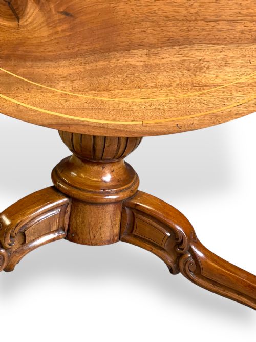 FRENCH WALNUT TILTTOP OCCASIONAL TABLE - ADDITIONAL PHOTO 9