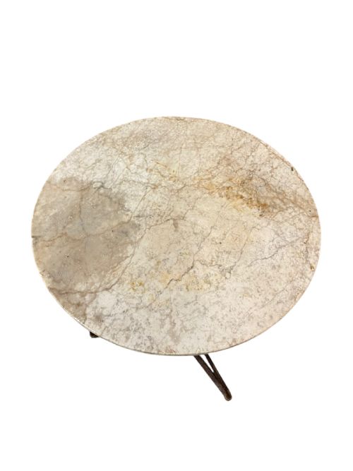 FRENCH 19TH CENTURY MARBLE TOP OCCASIONAL TABLE - ADDITIONAL PHOTO 4