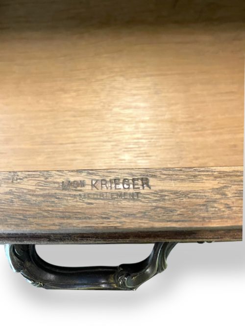 FRENCH MARBLE TOP BUFFET MADE BY KRIEGER OF PARIS - ADDITIONAL PHOTO 9