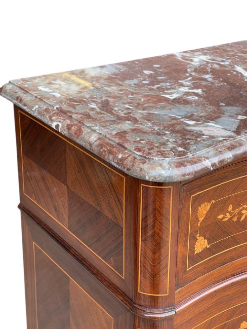 FRENCH MARQUETRY 7 DRAWER CHEST WITH MARBLE TOP - ADDITIONAL PHOTO 8