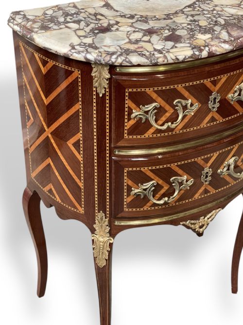 FRENCH MARBLE TOP COMMODE - ADDITIONAL PHOTO 2