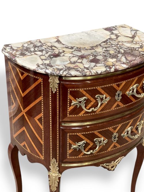 FRENCH MARBLE TOP COMMODE - ADDITIONAL PHOTO 4