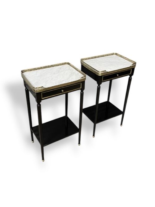 pair of french louis xvi nightstands - CATEGORY: ANTIQUE CABINETS - DATED 1910