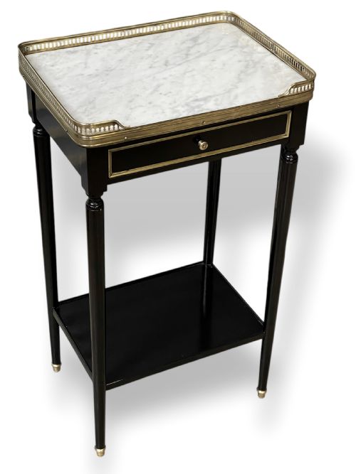 PAIR OF FRENCH LOUIS XVI NIGHTSTANDS - ADDITIONAL PHOTO 1