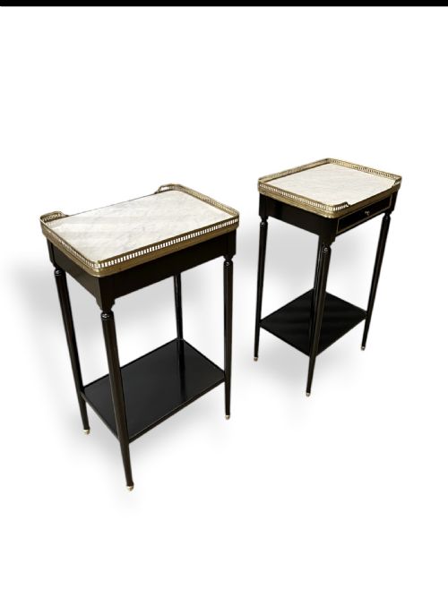 PAIR OF FRENCH LOUIS XVI NIGHTSTANDS - ADDITIONAL PHOTO 2