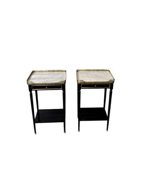 PAIR OF FRENCH LOUIS XVI NIGHTSTANDS - ADDITIONAL PHOTO 9
