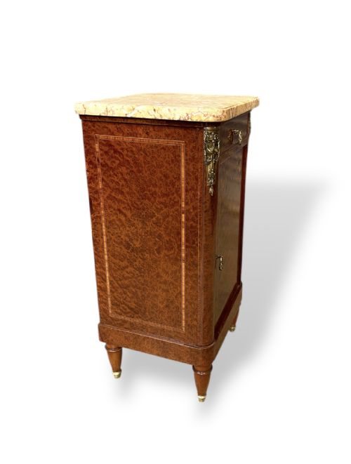 SINGLE FRENCH MARBLE TOP NIGHTSTAND - ADDITIONAL PHOTO 5