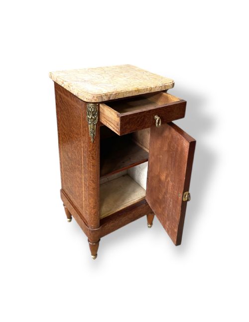 SINGLE FRENCH MARBLE TOP NIGHTSTAND - ADDITIONAL PHOTO 6
