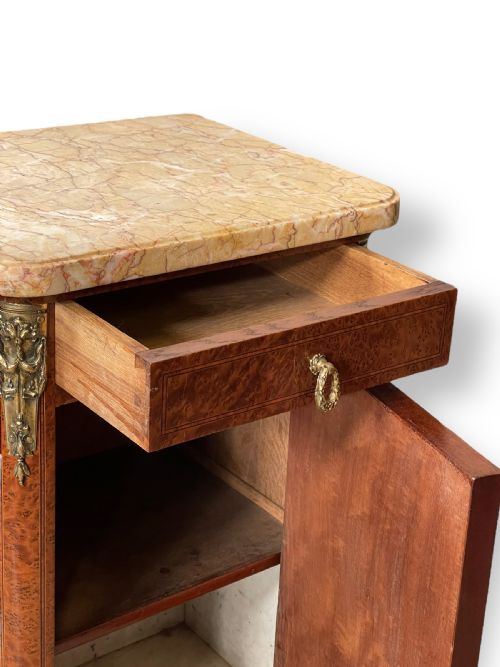 SINGLE FRENCH MARBLE TOP NIGHTSTAND - ADDITIONAL PHOTO 7