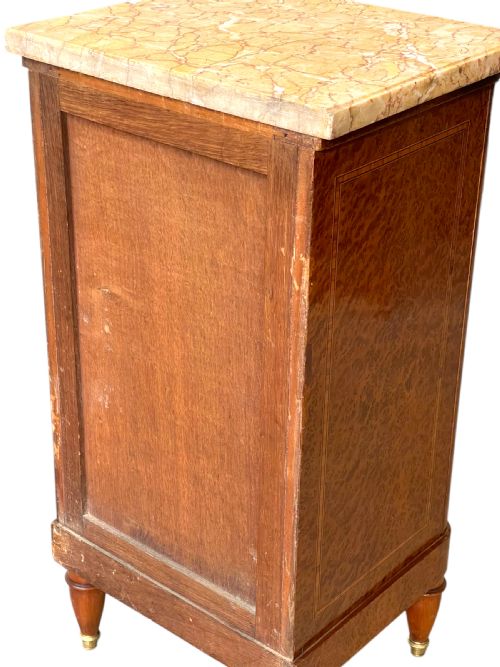 SINGLE FRENCH MARBLE TOP NIGHTSTAND - ADDITIONAL PHOTO 10