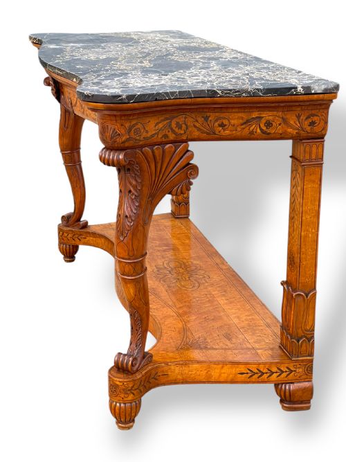 LARGE CHARLES X SATINWOOD CONSOLE TABLE - ADDITIONAL PHOTO 2
