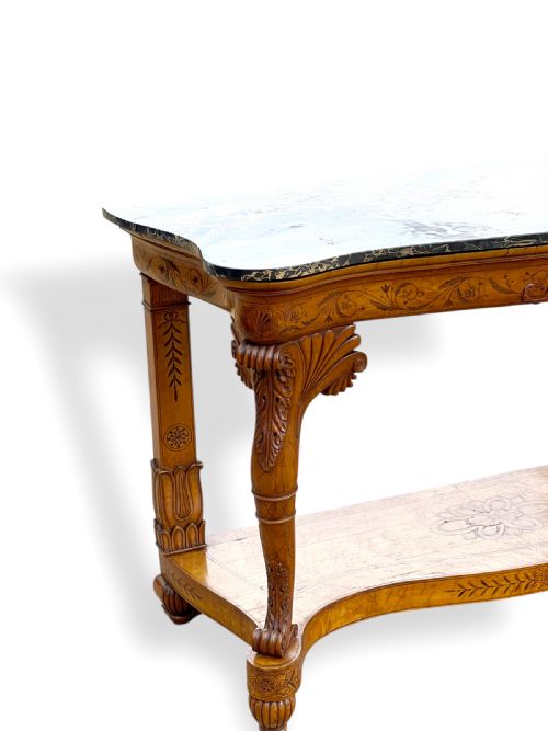 LARGE CHARLES X SATINWOOD CONSOLE TABLE - ADDITIONAL PHOTO 6