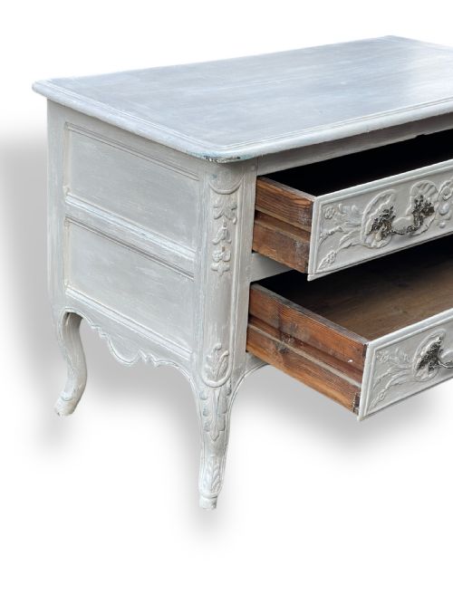 18TH CENTURY TWO DRAWER FRENCH PAINTED COMMODE - ADDITIONAL PHOTO 9