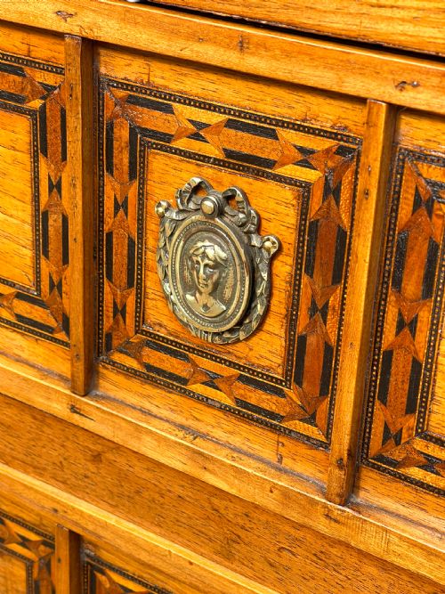 18TH CENTURY TWO DRAWER MARBLE TOP COMMODE - ADDITIONAL PHOTO 6