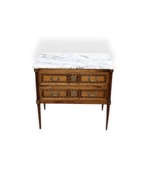 18TH CENTURY TWO DRAWER MARBLE TOP COMMODE - ADDITIONAL PHOTO 14