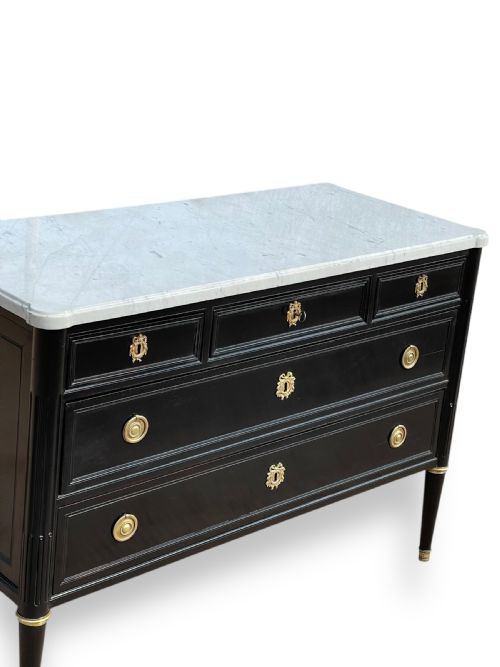18TH CENTURY FRENCH EBONIZED COMMODE - ADDITIONAL PHOTO 4