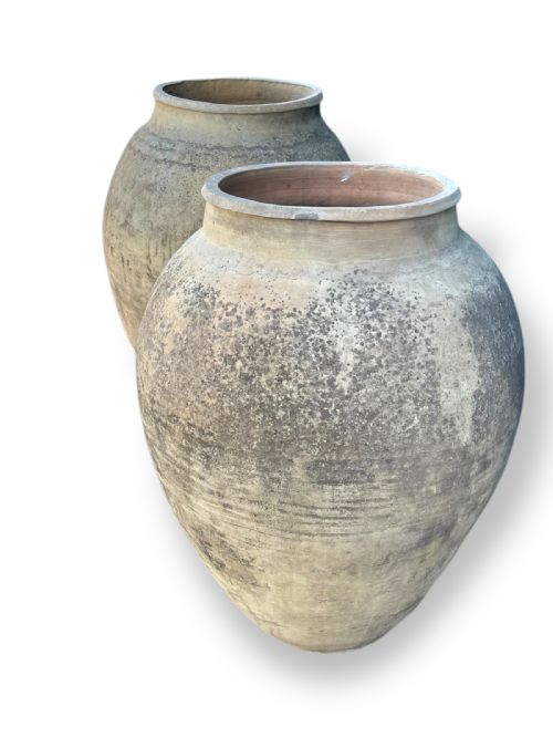 VERY LARGE PAIR OF TERRACOTTA POTS - ADDITIONAL PHOTO 6