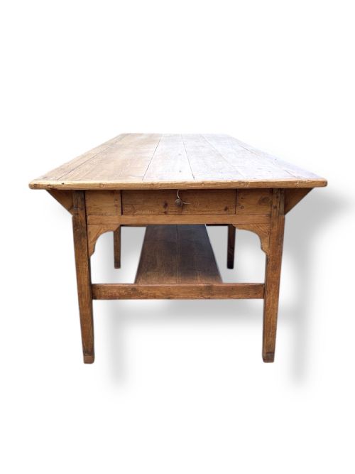19TH CENTURY ENGLISH PINE DINING TABLE - ADDITIONAL PHOTO 1