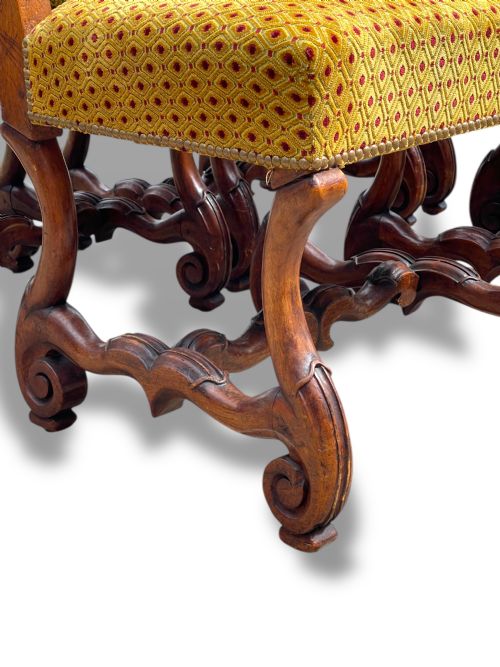 SET OF 6 FRENCH WALNUT DINING CHAIRS - ADDITIONAL PHOTO 8