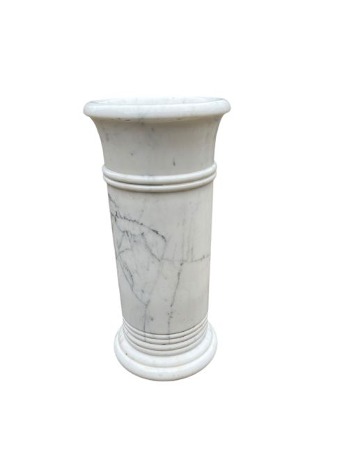 white marble umbrellastick stand - CATEGORY: ANTIQUE MISCELLANEOUS - DATED 1920