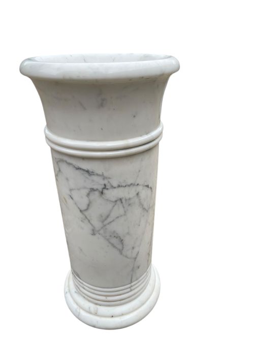 WHITE MARBLE UMBRELLASTICK STAND - ADDITIONAL PHOTO 1