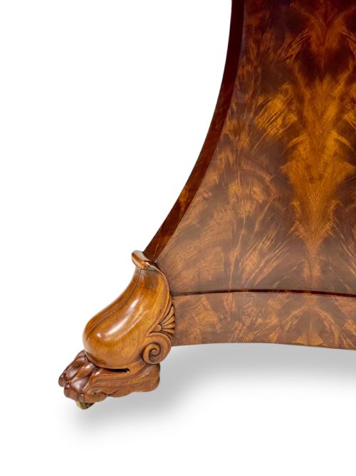 19TH CENTURY FRENCH MAHOGANY TRIFORM BASE GUERIDON - ADDITIONAL PHOTO 2